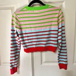 Cider green and red striped long sleeved sweater Photo 2