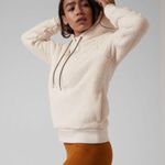 Athleta Tugga Sherpa Teddy Bear Hoodie Women Beige Cream Photo 3