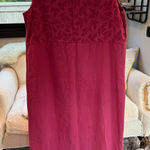 Elegant Sleeveless Midi Dress in Berry size PL Pink Photo 0