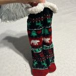 Christmas Socks Sherpa Lined Womens Medium Large Red Green Nordic Photo 5