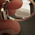 Elegant Teardrop Ring, pink stone bracelet, square ring set Silver Photo 1