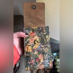 Patricia Nash Authentic  Floral Leather Flap snap card/Phone crossbody Photo 7