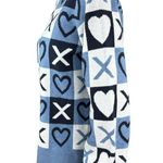 Studio Park X Courtney Khondabi Heart Sweater Blue Small Valentine Winter Photo 1