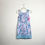 Lilly Pulitzer NWT  Mila Stretch Dress Shift Skim Blue Size 00 Photo 4