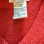 Talbots Vintage Petites Coral V-Neck Sweater Small Long Sleeve Ribbed Hem Photo 3