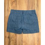 Isaac Mizrahi  100% Cotton Chambray Blue‎ Tailored Bermuda Shorts Women's 4 Photo 3