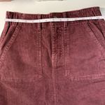 American Eagle  Corduroy Mini Skirt | Burgundy | Size 00 | Pockets Photo 3