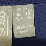 NWT ASOS MATERNITY DRESS WO SIZE 6. NAVY PLEATED DRESS EMBROIDERED FLORAL DESIGN Blue Photo 3