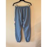 Madhappy  High Rise Graphic Print Cotton Terry Jogger Pants Blue Women's Small Photo 3