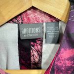 Chico's Chico’s Additions Colorful Metallic Leaf Print Lightweight Long Sleeve Jacket Photo 5