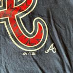 Majestic Patriotic Atlanta Braves V-Neck Tee – Women’s MLB Shirt Photo 2