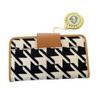 Spartina 449 NWT Stoddard Turnlock Wallet Houndstooth Black and Cream Photo 1