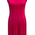 Talbots  Petites Red Pleated Sleeveless A-line Dress Photo 0
