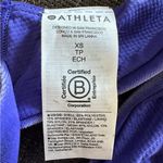 Athleta  Velvet Cut Out Crop Top Bra Noble Blue Photo 3