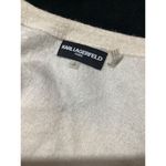 Karl Lagerfeld  Wool Blend Cardigan Two Toned Womens Small Zipper Accent Photo 3