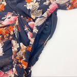 Nicholas Rust Floral Pintuck Silk Chiffon Mini Dress: Navy Blue Size 0 Photo 11