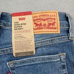 Levi's NWT 720 High Rise Super Skinny Jeans Womens 28x30 Blue Straight Leg Light Photo 2