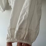 SheIn  White Smocked Puff Long Sleeve White High Neck Top Photo 3