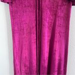 Vintage Corky Craig California Maroon Velour Dress Maxi Small Photo 3