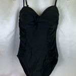 Old Navy  Black 1 Piece slimming Swim Suit Small Photo 5