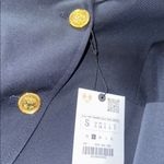 ZARA NWT Navy Tailored Suit Blazers Gold Embellished Buttons 2243/683/400 Smal Photo 7