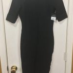 LRL Ralph Lauren women's XXS button accessory stretchy short sleeved shirt dress Black Photo 1