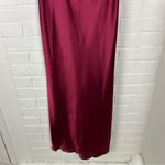 Bebe Vintage Red Maroon Satin Cowl Neck Midi Dress Size M Photo 3