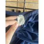 J.Crew One Piece Bandeau Sz 8 Navy Blue Layered Ruching Photo 3