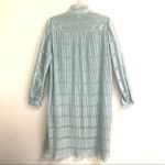 Vintage Discovery seafoam polkadot oversized robe dress 8* Blue Photo 6