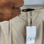 ZARA  Barrel Leg Cargo Chino Pants Tan Photo 8