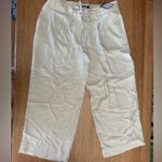 DKNY NWT drawstring ankle pants linen like sz 12 , 16β stretchy waist Photo 12