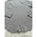 Saks 5th Avenue Saks Fifth Avenue Small Gray Cashmere Boxy Waffle Knit Turtleneck Sweater Photo 4