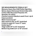 Terra & Sky Womens Jeans Size 24W Petite High Rise Skinny Jeans Distressed New Photo 8