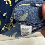 Adrienne Vittadini  Navy Lemon Floral Blouse Photo 2