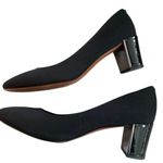 Donald J. Pliner Black Fabric Round Toe Low Heel Pumps Size 9.5 Photo 4