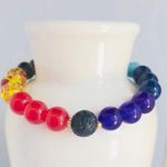 7 CHAKRA | Diffuser Beaded Bracelet Red Photo 0