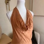 Young Fabulous and Broke Gold Halter Cow Neck Backless Satin Slip Dress Size S Photo 3