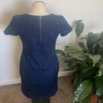 Hope & Harlow Denim Dress Womens 4 Blue Color Block Stretch Short Pocket Size 6 Photo 6