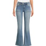 No Boundaries  High Rise Flare Jeans Women's 11 Double Button Front Photo 1