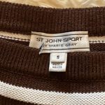 St. John Sport Women’s Brown & White Striped Cropped Knit Sweater Sz Sm Photo 72