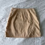 SheIn beige corduroy mini skirt with side slit Photo 1