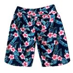 NWT Viordia 9" High Waisted Long Swim Board Swim Shorts with Pockets Blue Size L Photo 2