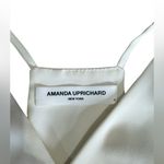 Amanda Uprichard ‎ White Wrap Sleeveless Peplum Top Size P Photo 2
