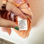 PaperMoon [] Orange Floral Print Sleeveless Chiffon Blouse Work Top Size Medium M Photo 8