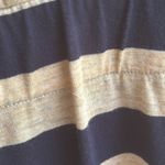 Weaver strapless striped maxi dress beige and navy size large Photo 2