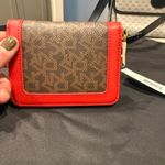 DKNY Zip Around Red Classic Logo Leather Wallet Photo 2