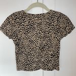 Brandy Melville john galt, brandy “zelly” crop top, leopard print Photo 1