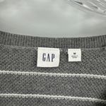 Gap  Gray Striped Wool Blend V-Neck Pullover Sweater Women's Size Medium Photo 2