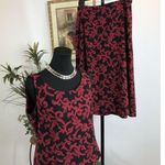 KS Collection Skirt Suit 3 Pc Set Women’s 12P Red & Black Long Sleeve Open Size 12 Photo 1