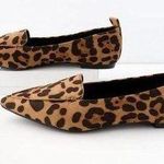 Lulus NWT Emmy Leopard Suede Pointed Loafers Photo 0